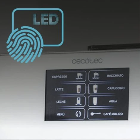 Macchina Da Caffè Superautomatica Power Matic-ccino 8000 Touch Serie Bianca S Cecotec 4 Macchina Da Caffè Superautomatica Power Matic-ccino 8000 Touch Serie Bianca S Cecotec - immagine 4