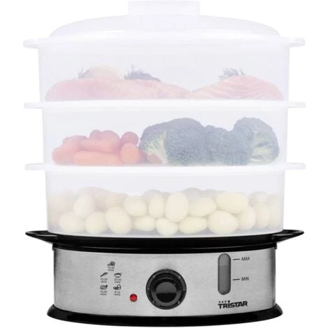 Tristar VS-3914 Vaporiera Acciaio Inox, Nero 2 Tristar VS-3914 Vaporiera Acciaio Inox, Nero - immagine 2