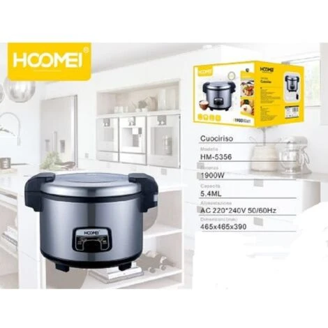 Trade Shop - Roisottiera Cuoci Riso Automatico Acciaio Cuociriso 5.6lt 1900w Cottura A Vapore 1 Trade Shop - Roisottiera Cuoci Riso Automatico Acciaio Cuociriso 5.6lt 1900w Cottura A Vapore