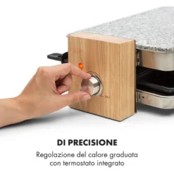 Klarstein Prime-Rib Raclette Grill Per 8 Pers. 1500 W Piastra In Pietra Naturale Acciaio Inox Piedini In Legno 9 Klarstein Prime-Rib Raclette Grill Per 8 Pers. 1500 W Piastra In Pietra Naturale Acciaio Inox Piedini In Legno -Moulinex Negozio 13296465 5