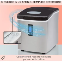 Klarstein Mr. Black-Frost Macchina Del Ghiaccio 150W Nera -Moulinex Negozio 14061514 5