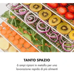 Klarstein Fruit Jerky Steel 6 - Essiccatore, 6 Ripiani, 630 W, Superficie: 0,65 M² 8 Klarstein Fruit Jerky Steel 6 - Essiccatore, 6 Ripiani, 630 W, Superficie: 0,65 M² -Moulinex Negozio 14061642 4