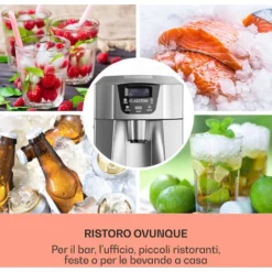 Klarstein Ice Volcano 2GS Macchina Per Ghiaccio LED 12kg/24h Argento 7 Klarstein Ice Volcano 2GS Macchina Per Ghiaccio LED 12kg/24h Argento -Moulinex Negozio 14061813 3