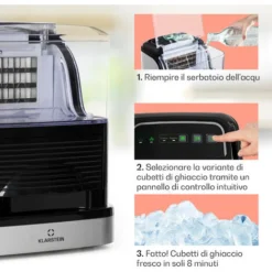 Klarstein Kristall Macchina Del Ghiaccio 2 Dimensioni Serbatoio Dell'acqua 2,5 L -Moulinex Negozio 14061896 4