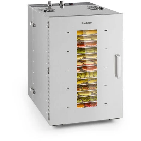 Klarstein Master Jerky 16 Essiccatore 1500W 40-90 °C Timer 15h Acciaio Inox Arge 1 Klarstein Master Jerky 16 Essiccatore 1500W 40-90 °C Timer 15h Acciaio Inox Arge