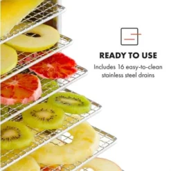 Klarstein Master Jerky 16 Essiccatore 1500W 40-90 °C Timer 15h Acciaio Inox Arge 5 Klarstein Master Jerky 16 Essiccatore 1500W 40-90 °C Timer 15h Acciaio Inox Arge -Moulinex Negozio 14062132 3