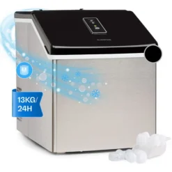 Klarstein Clearcube Macchina Per Cubetti Di Ghiaccio - Ghiaccio Trasparente 13kg/24h Acciaio Inox Nero