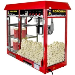 Macchina Per Popcorn Professionale Rossa - Vetrina Espositiva Riscaldata 1700W