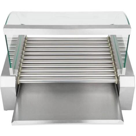 Macchina 11 Rulli Hot-Dog Wurstel Salsicce Hotdog Maker Professional 2 2Kw+Vetro 2 Macchina 11 Rulli Hot-Dog Wurstel Salsicce Hotdog Maker Professional 2 2Kw+Vetro - immagine 2