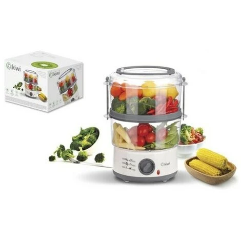Cuocitore A Vapore Elettrico Kiwi KFS-2903 5 L 500W Bianco 1 Cuocitore A Vapore Elettrico Kiwi KFS-2903 5 L 500W Bianco