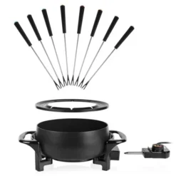 Set Fonduta In Alluminio Nero Per 8 Persone Con Forchette Termostato Regolabile 7 Set Fonduta In Alluminio Nero Per 8 Persone Con Forchette Termostato Regolabile -Moulinex Negozio 16167934 4