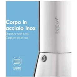 Bialetti Caffettiera Moka Per Induzione Venus 6 Tazze In Acciaio Inox -Moulinex Negozio 16761851 3