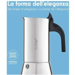 Bialetti Caffettiera Moka Per Induzione Venus 6 Tazze In Acciaio Inox -Moulinex Negozio 16761851 5