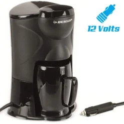 Dunlop Macchina Caffe Portatile Per Auto 12V Accendisigari Camper Barca 1 Tazza 170W
