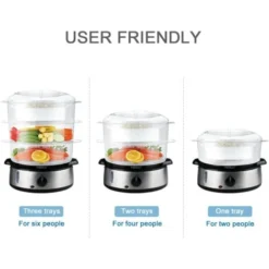 VAPORIERA ELETTRICA IN ACCIAIO INOX CON TIMER3 CESTINI 800W BPA FREE FORNETTI A VAPORE -Moulinex Negozio 18052621 3