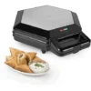 Piastra Samosa Snack Maker 1200 Watt Antiaderente Nero Forme Triangolari
