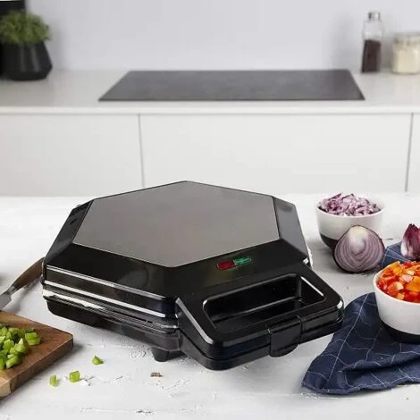 Piastra Samosa Snack Maker 1200 Watt Antiaderente Nero Forme Triangolari 4 Piastra Samosa Snack Maker 1200 Watt Antiaderente Nero Forme Triangolari - immagine 4