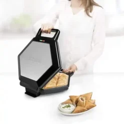 Piastra Samosa Snack Maker 1200 Watt Antiaderente Nero Forme Triangolari 9 Piastra Samosa Snack Maker 1200 Watt Antiaderente Nero Forme Triangolari -Moulinex Negozio 19104925 5
