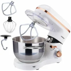 AREBOS Robot Da Cucina 1500W 6L In Acciaio Inox 6 Gradini Silenzioso Bianco
