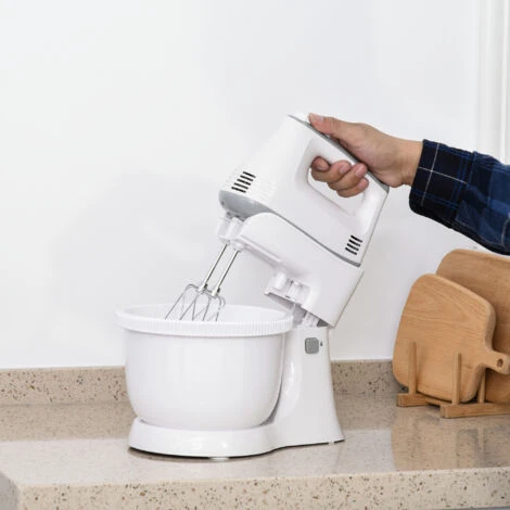 HOMCOM Impastatrice Planetaria Mixer Elettrico A Mano 6 Velocità, Ciotola 3.4L 2 HOMCOM Impastatrice Planetaria Mixer Elettrico A Mano 6 Velocità, Ciotola 3.4L - immagine 2