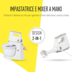 HOMCOM Impastatrice Planetaria Mixer Elettrico A Mano 6 Velocità, Ciotola 3.4L 9 HOMCOM Impastatrice Planetaria Mixer Elettrico A Mano 6 Velocità, Ciotola 3.4L -Moulinex Negozio 27977585 5
