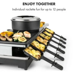 Klarstein Fonduelette XL, Gril, Raclette, Fonduta 3in1, 12 Persone, Pietra Naturale, 1650W 9 Klarstein Fonduelette XL, Gril, Raclette, Fonduta 3in1, 12 Persone, Pietra Naturale, 1650W -Moulinex Negozio 28292219 5