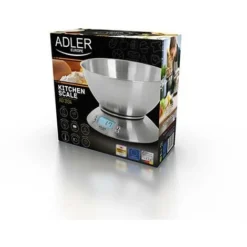 Bilancia Da Cucina Adler AD 3166 Con Ciotola In Acciaio Inox Da 900 Ml, Peso Massimo 5 Kg, Bilancia Elettronica Per Uso Domestico Con Display LCD, Bilancia Digitale, Precisione Fino A 1 G -Moulinex Negozio 32610115 4