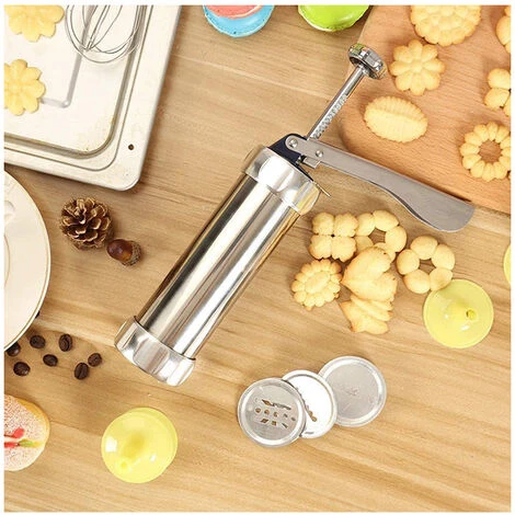 Macchina Sparabiscotti Manuale Pressa Pasta Frolla Biscotti Decora Torte 2 Macchina Sparabiscotti Manuale Pressa Pasta Frolla Biscotti Decora Torte - immagine 2