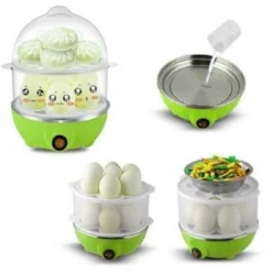 Trade Shop - Cuoci Uova Legumi A Vapore Bollitore Elettrico 350w Cuociuova 7 Uova Tx-9596