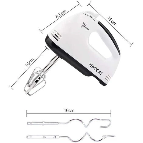 Sbattitore Elettrico 180W Turbo 7 Velocita' Doppia Frusta Frullino Impasto Dolci 4 Sbattitore Elettrico 180W Turbo 7 Velocita' Doppia Frusta Frullino Impasto Dolci - immagine 4