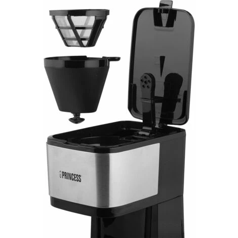 Macchina Caffè Con Filtro Compact 8 600 W 0,75 L Nero Argento Princess 5 Macchina Caffè Con Filtro Compact 8 600 W 0,75 L Nero Argento Princess - immagine 5