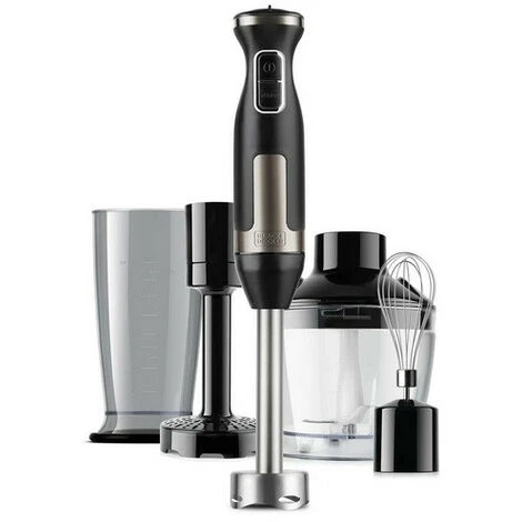 Black & Decker Black And Decker - Mixeur Plongeant 1500W Inox Avec Accessoires - BXHBA1500E 1 Black & Decker Black And Decker - Mixeur Plongeant 1500W Inox Avec Accessoires - BXHBA1500E