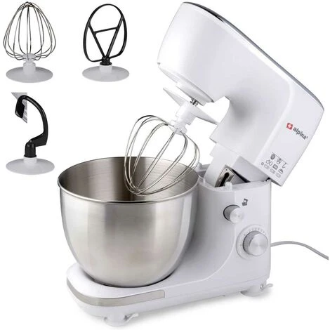 Alpina Impastatrice Planetaria Ciotola Acciaio 5 LT Impastatore Robot 800W Bianco 1 Alpina Impastatrice Planetaria Ciotola Acciaio 5 LT Impastatore Robot 800W Bianco