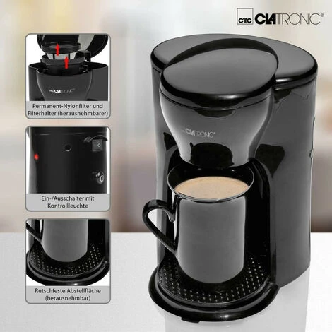 Clatronic Macchina Da Caffe Con Tazza In Ceramica 300w KA 3356 3 Clatronic Macchina Da Caffe Con Tazza In Ceramica 300w KA 3356 - immagine 3