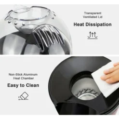 Domaier Elettrodomestico Per Popcorn, Macchina Per Fare Popcorn Scoppiettanti, Rosso, Dimensione: 30,5 X 17 X 16,3 Cm, Capienza Tazza: 60 G -Moulinex Negozio 54376732 3