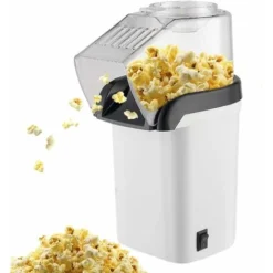 HIASDFLS Macchina Per Popcorn, Macchina Per Popcorn, Macchina Per Popcorn Ad Aria Calda, Macchina Per La Salute Senza Olio E Grasso (bianco)