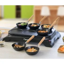 Set Wok E Crepemaker Per 6 Persone AWS600 1000 W Nero Bestron 9 Set Wok E Crepemaker Per 6 Persone AWS600 1000 W Nero Bestron -Moulinex Negozio 55902848 5