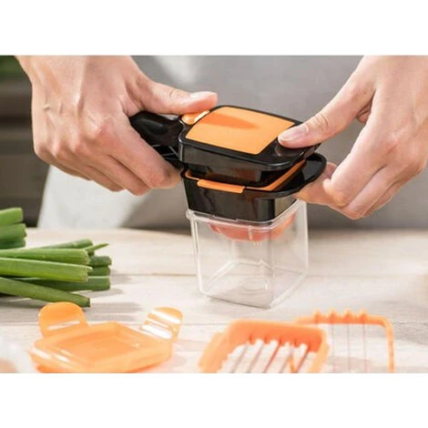 Mandolina Affettaverdure Manuale 5in1 Affettatrice Cucina 7 Pezzi Multifunzione 4 Mandolina Affettaverdure Manuale 5in1 Affettatrice Cucina 7 Pezzi Multifunzione - immagine 4