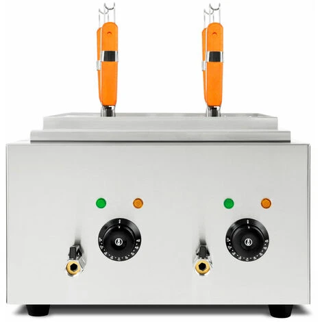 Vertes Cuocipasta Professionale In Acciaio Inox, Elettrico, 2x 1700W, 2 Vasche Di Cottura Separate Da 6 Litri Ciascuna, 4 Cestelli Per La Pasta, 2x Rubinetto Di Scarico, 2x Impostazione Temperatura 2 Vertes Cuocipasta Professionale In Acciaio Inox, Elettrico, 2x 1700W, 2 Vasche Di Cottura Separate Da 6 Litri Ciascuna, 4 Cestelli Per La Pasta, 2x Rubinetto Di Scarico, 2x Impostazione Temperatura - immagine 2