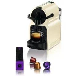 DeLonghi EN80.CW Nespresso Inissia Macchina Da Caffe' Sistema Nespresso Potenza 1260 W Capacita' 0,7 Litri Flow Stop Crema/Nero