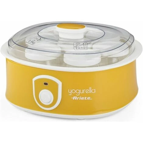 Ariete 617 Yogurella Yogurtiera Elettrica Con 7 Vasetti In Vetro 1,3Kg 20W Bianco/Giallo 5 Ariete 617 Yogurella Yogurtiera Elettrica Con 7 Vasetti In Vetro 1,3Kg 20W Bianco/Giallo - immagine 5