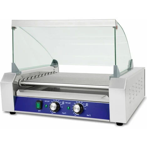 Vertes Macchina Cuoci Hot Dog Maker Salsiccia (11 Rulli, 2200 Watt, Temperatura 50-250°C, 2 Zone Di Riscaldamento, Copertura In Vetro Temprato, Acciaio Inox) 1 Vertes Macchina Cuoci Hot Dog Maker Salsiccia (11 Rulli, 2200 Watt, Temperatura 50-250°C, 2 Zone Di Riscaldamento, Copertura In Vetro Temprato, Acciaio Inox)