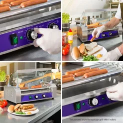 Vertes Macchina Cuoci Hot Dog Maker Salsiccia (11 Rulli, 2200 Watt, Temperatura 50-250°C, 2 Zone Di Riscaldamento, Copertura In Vetro Temprato, Acciaio Inox) 8 Vertes Macchina Cuoci Hot Dog Maker Salsiccia (11 Rulli, 2200 Watt, Temperatura 50-250°C, 2 Zone Di Riscaldamento, Copertura In Vetro Temprato, Acciaio Inox) -Moulinex Negozio 59803137 4