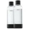 MY SODA 2PB10F-B - CONFEZIONE DA 2 BOTTIGLIE PET NERO E BIOCOMPOSITO 1L
