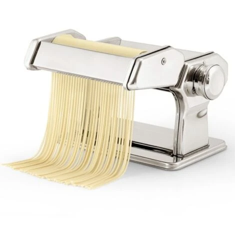 Trade Shop - Macchina Per Pasta Manuale Da Cucina In Acciaio Cromato Fettuccine Tagliolini 1 Trade Shop - Macchina Per Pasta Manuale Da Cucina In Acciaio Cromato Fettuccine Tagliolini