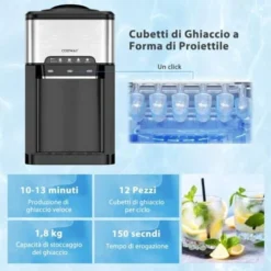 COSTWAY Erogatore Acqua 3 In 1, Con Macchina Del Ghiaccio, Dispender Acqua Con 3 Impostazioni Di Temperatura Caldo/Freddo/Ghiaccio, Regge Bottiglie 10-20 L, Per Casa Ufficio Dormitorio 7 COSTWAY Erogatore Acqua 3 In 1, Con Macchina Del Ghiaccio, Dispender Acqua Con 3 Impostazioni Di Temperatura Caldo/Freddo/Ghiaccio, Regge Bottiglie 10-20 L, Per Casa Ufficio Dormitorio -Moulinex Negozio 65037762 3