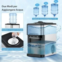 COSTWAY Erogatore Acqua 3 In 1, Con Macchina Del Ghiaccio, Dispender Acqua Con 3 Impostazioni Di Temperatura Caldo/Freddo/Ghiaccio, Regge Bottiglie 10-20 L, Per Casa Ufficio Dormitorio 8 COSTWAY Erogatore Acqua 3 In 1, Con Macchina Del Ghiaccio, Dispender Acqua Con 3 Impostazioni Di Temperatura Caldo/Freddo/Ghiaccio, Regge Bottiglie 10-20 L, Per Casa Ufficio Dormitorio -Moulinex Negozio 65037762 4