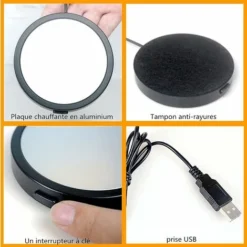 SOEKAVIA Scaldatazze Per Caffè, Scaldata Elettrica USB, Scaldata Di Teiera, Fornisce Una Temperatura Costante Per Caffè, Latte E Bevande In Ufficio E A Casa. -Moulinex Negozio 66110083 5