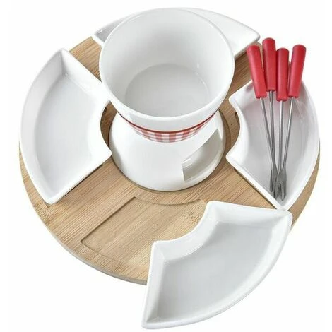 Fonduta DKD Home Decor Rosso 26,5 X 26,5 X 1,5 Cm (10 Pcs) 2 Fonduta DKD Home Decor Rosso 26,5 X 26,5 X 1,5 Cm (10 Pcs) - immagine 2