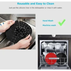 Fodere Per Friggitrice Ad Aria Antiaderenti, Tappetini Per Friggitrice Ad Aria In Silicone Riutilizzabili Rotondi Per Friggitrice Ad Aria, Cestello Per Cottura A Vapore 8 Fodere Per Friggitrice Ad Aria Antiaderenti, Tappetini Per Friggitrice Ad Aria In Silicone Riutilizzabili Rotondi Per Friggitrice Ad Aria, Cestello Per Cottura A Vapore -Moulinex Negozio 67411029 4